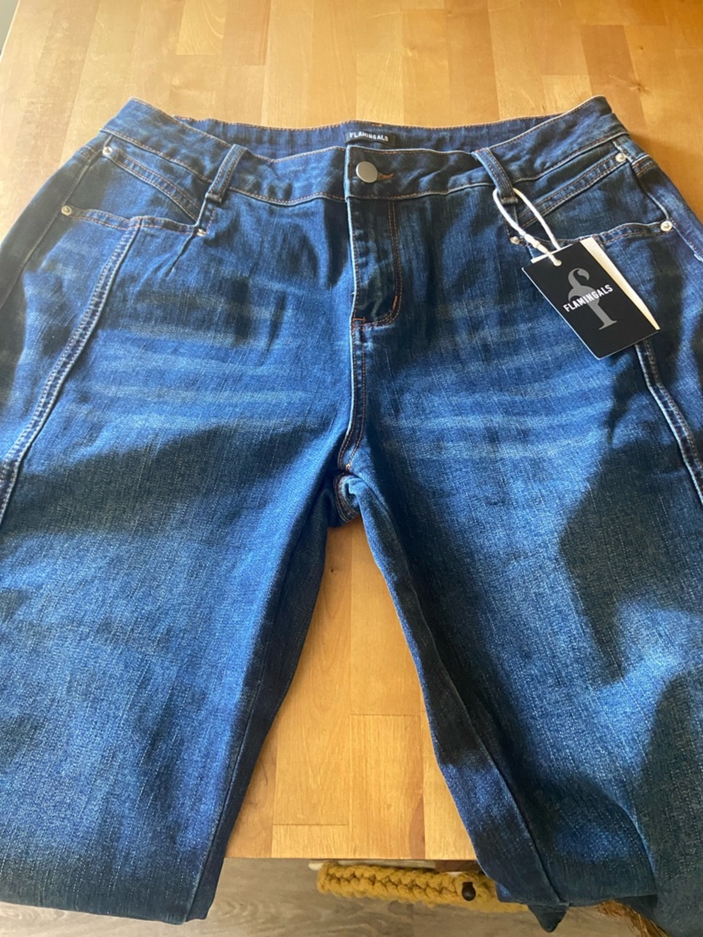 Flamingoals Women's Boyfriend Jeans in Dark Blue